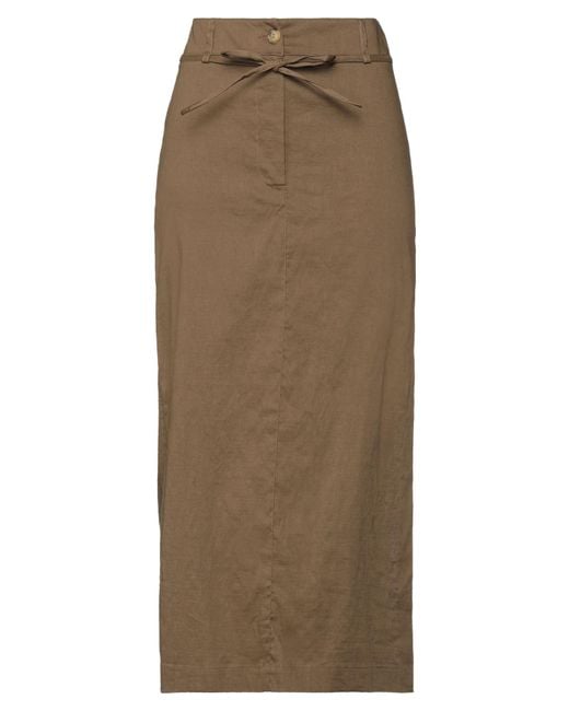 SEVENTY VENEZIA Natural Midi Skirt