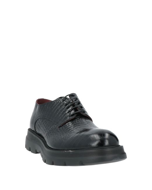 Giovanni Conti Black Lace-Up Shoes Leather for men