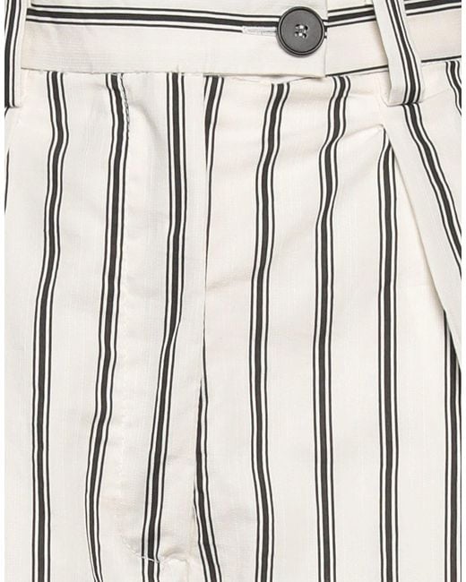 SOLOTRE White Pants Cotton, Viscose, Polyamide