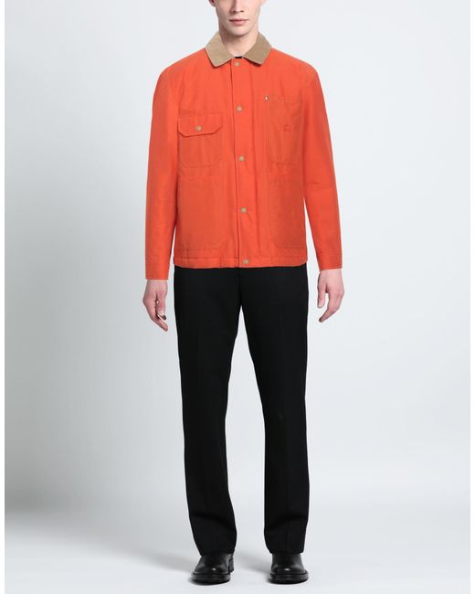 Woolrich Orange Jacket Cotton, Polyamide for men