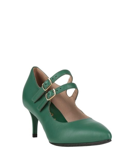 Bruglia Green Pumps Leather