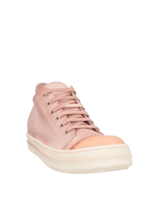 Rick Owens Pink Light Sneakers Textile Fibers for men