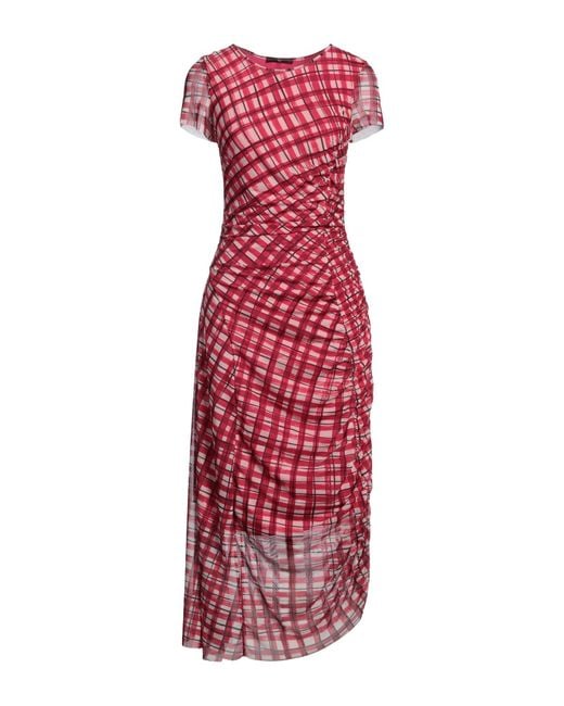 High Red Maxi Dress Polyester, Elastane