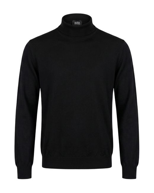 Alpha Studio Rollkragenpullover in Black für Herren