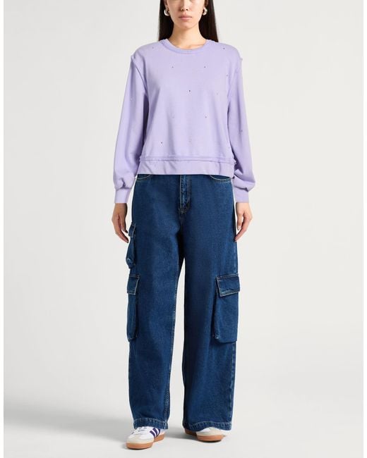 Jijil Purple Lilac Sweatshirt Cotton, Polyester
