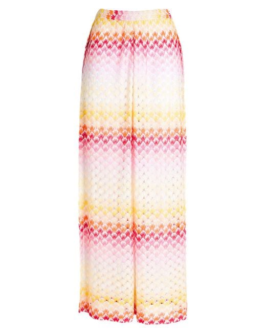 Missoni Pink Pants Viscose, Metallic Fiber