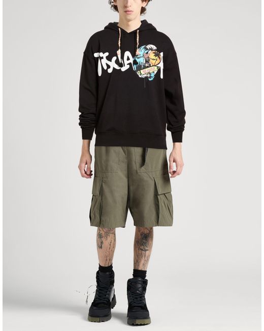 DISCLAIMER Black Sweatshirt Cotton for men