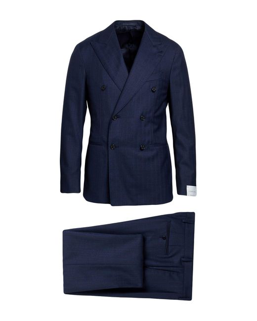 Caruso Blue Suit Wool for men