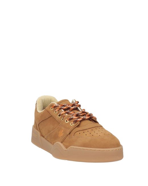 DSquared² Brown Camel Sneakers Leather for men