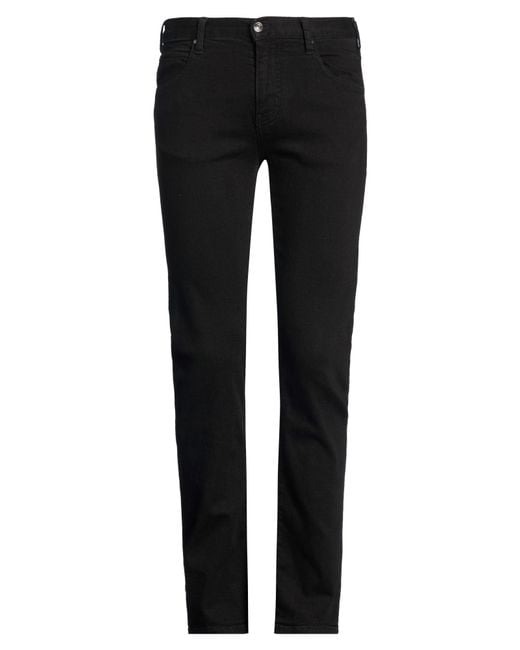 Armani Jeans Black Jeans Cotton, Elastane for men