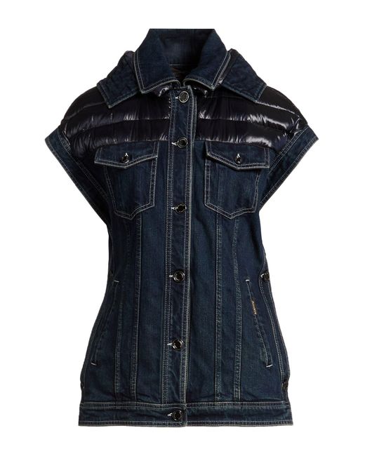 Moorer Blue Denim Outerwear Cotton, Elastane