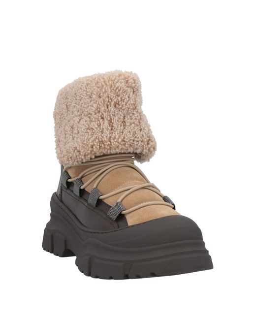 Brunello Cucinelli Brown Ankle Boots Leather