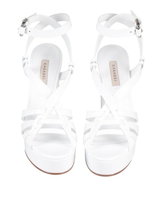 Casadei White Sandals