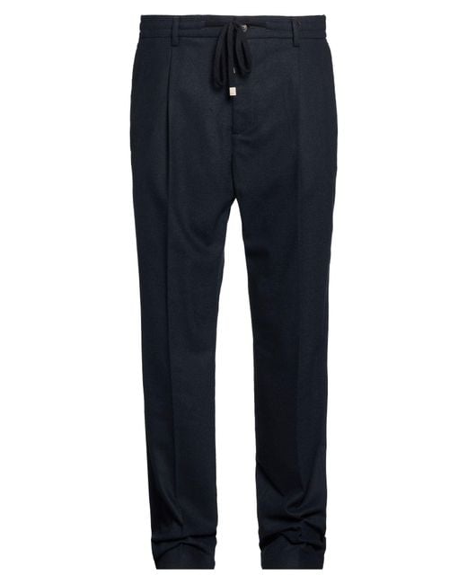 Peserico Blue Pants Wool, Polyester, Viscose, Polyamide, Elastane for men