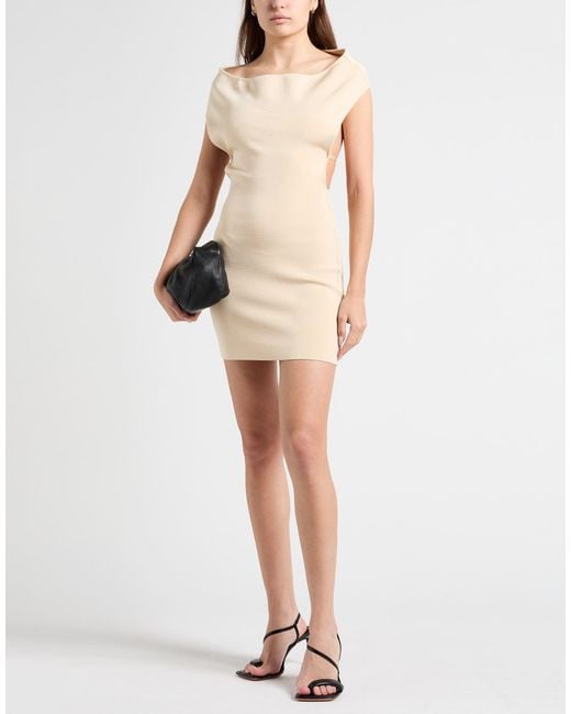 Jacquemus Natural Mini Dress Viscose, Elastane
