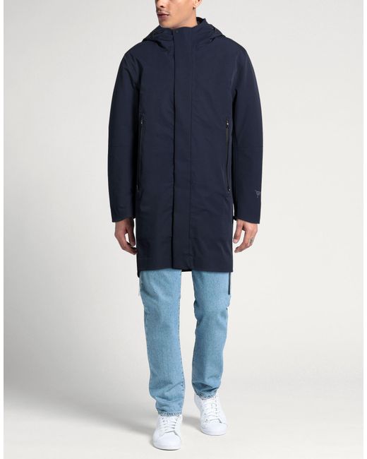 KRAKATAU Blue Overcoats & Trench Coats for men
