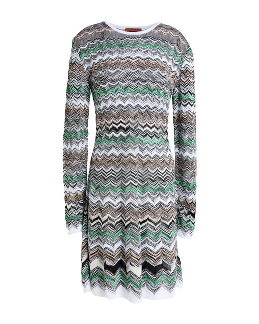 Missoni Gray Mini Dress Viscose, Cotton, Elastane, Polyamide