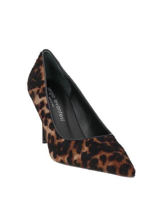 Sergio Levantesi Natural Camel Pumps Leather