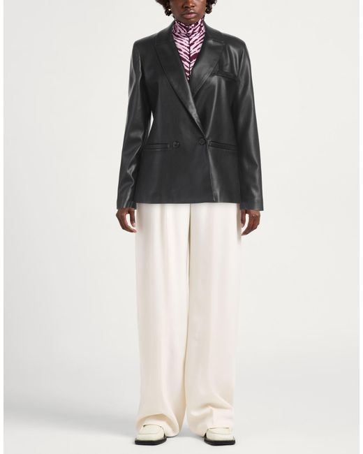 Manila Grace Black Blazer Polyester, Polyurethane