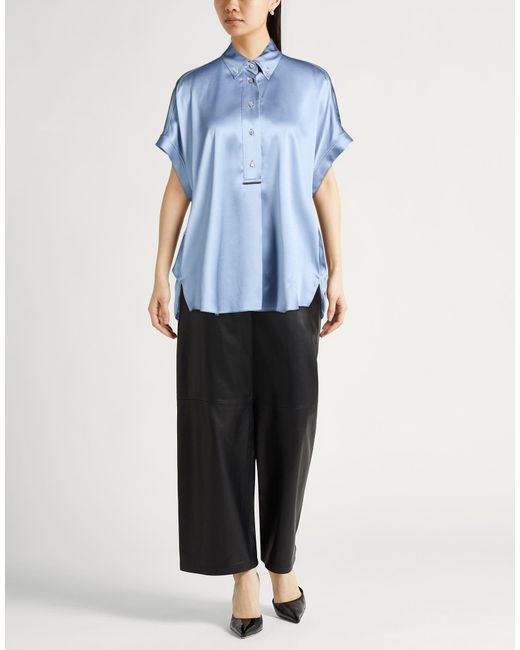 Brunello Cucinelli Blue Top Silk, Elastane