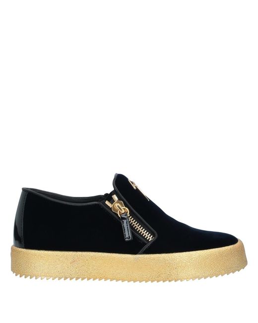 Giuseppe Zanotti Black Midnight Loafers Textile Fibers, Soft Leather