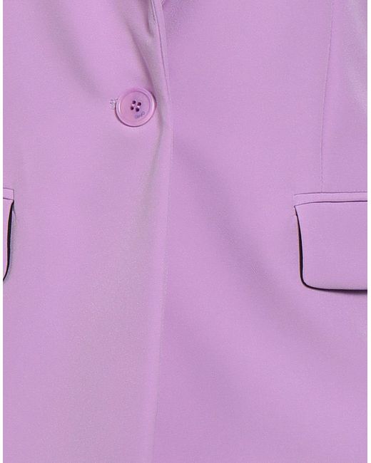 Liu Jo Purple Lilac Blazer Polyester, Elastane