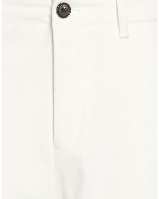 Corneliani White Pants Cotton, Elastane for men