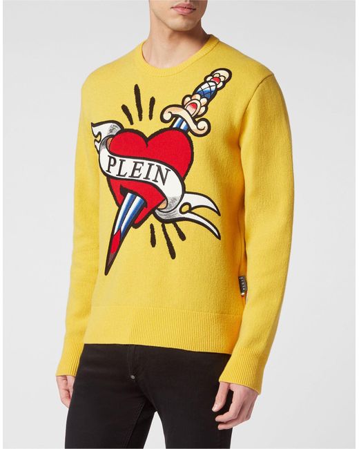 Pullover Philipp Plein pour homme en coloris Yellow