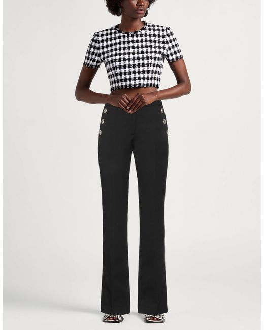 Gaelle Paris Black Pants Polyester, Elastane