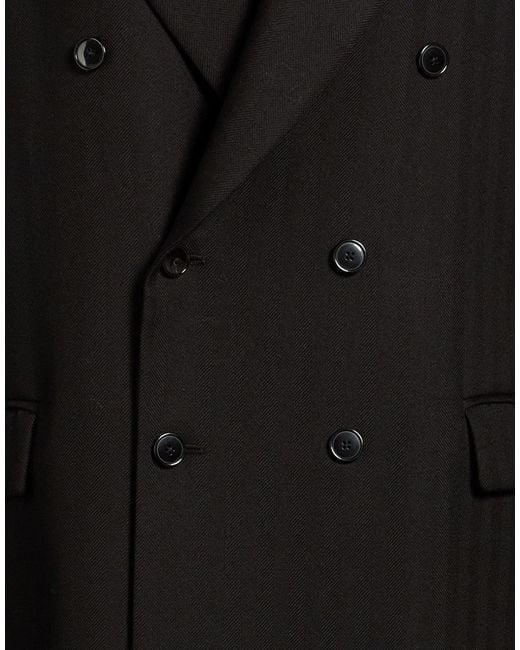 Barena Black Coat Virgin Wool