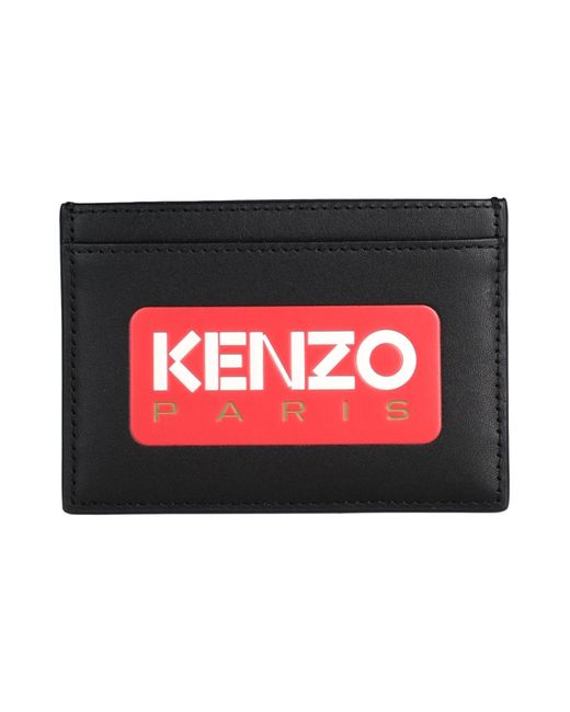 KENZO Red Document Holder Bovine Leather for men