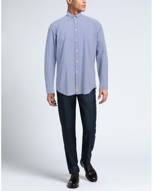 B.D. Baggies Blue Slate Shirt Cotton, Linen for men