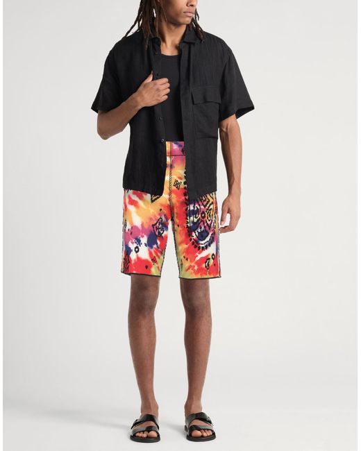 Roberto Collina Red Shorts & Bermuda Shorts Cotton for men