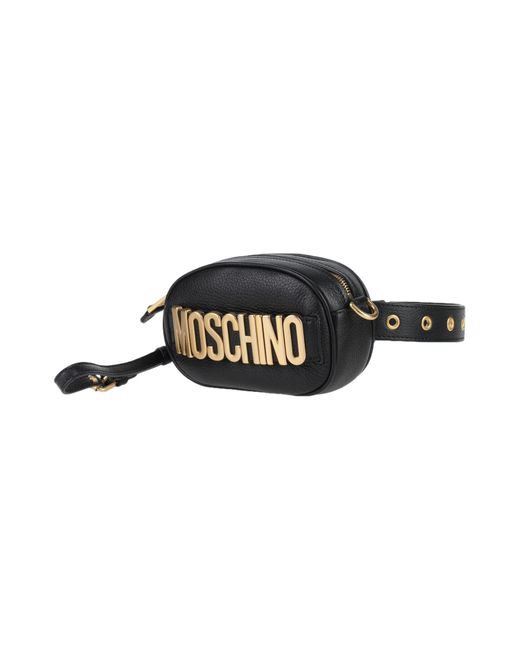 Moschino Black Belt Bag Soft Leather