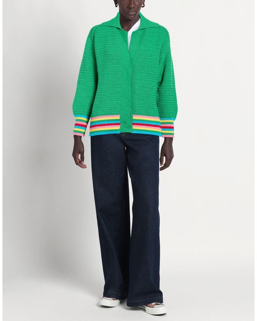 ART ESSAY Green Cardigan Cotton
