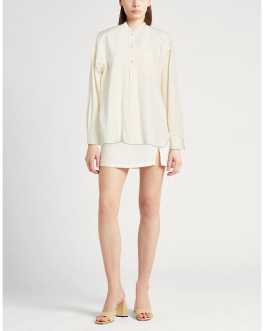 The Row White Ivory Shirt Silk