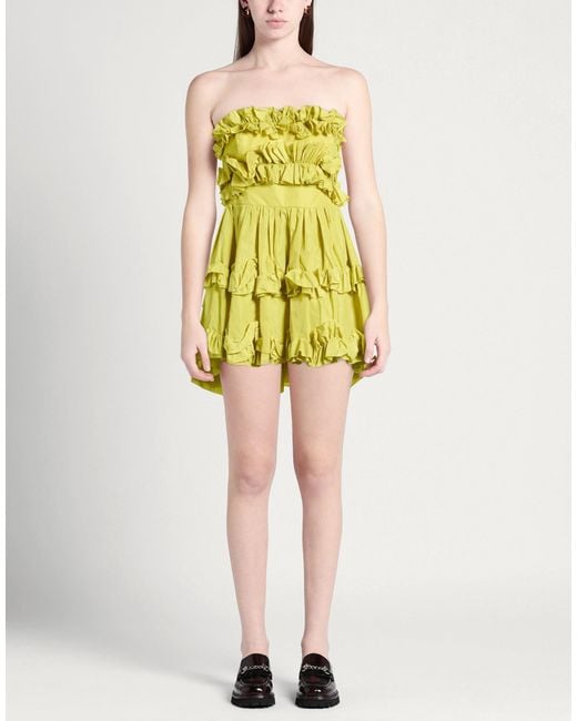 Babylon Yellow Lime Mini Dress Polyester