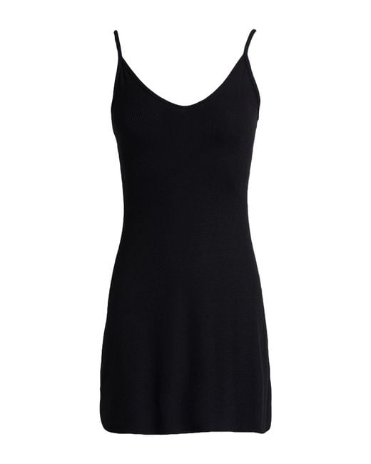 Joah Brown Black Mini Dress Rayon, Elastane