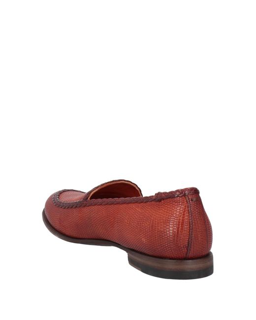 Pantanetti Red Rust Loafers Leather