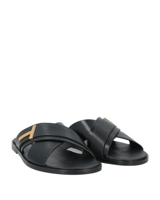Tom Ford Black Sandals Leather for men
