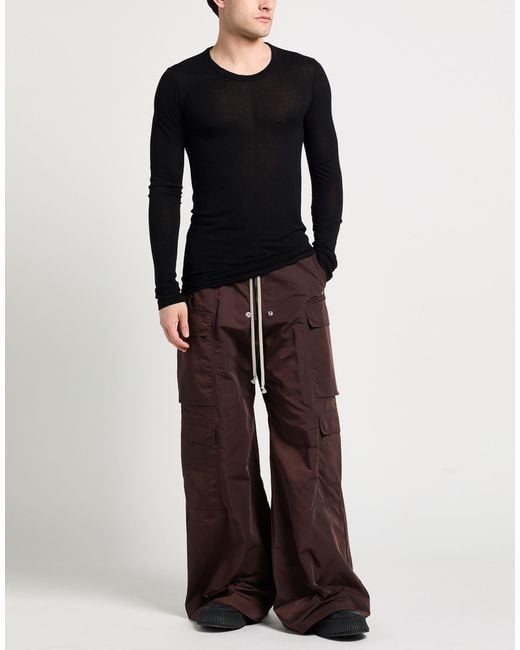 Rick Owens Brown Pants Polyester for men