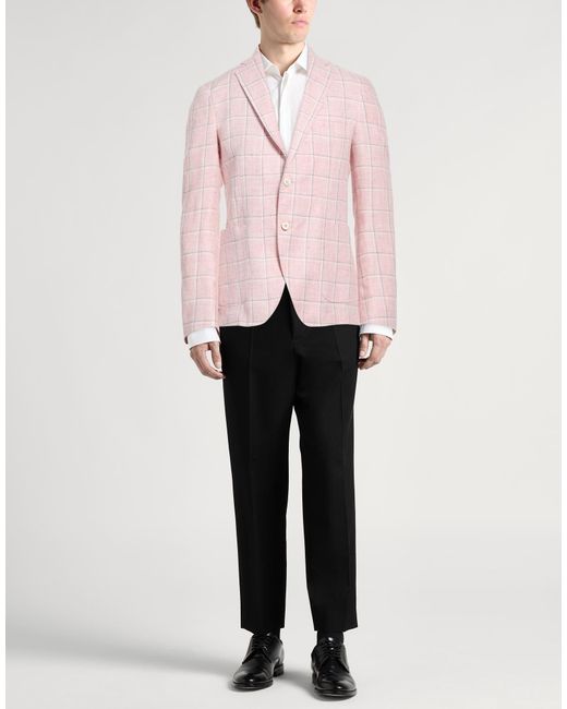 Tombolini Pink Blazer Wool, Linen for men