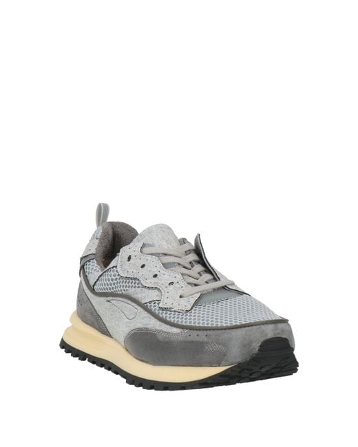 HIDNANDER Gray Sneakers Leather, Textile Fibers
