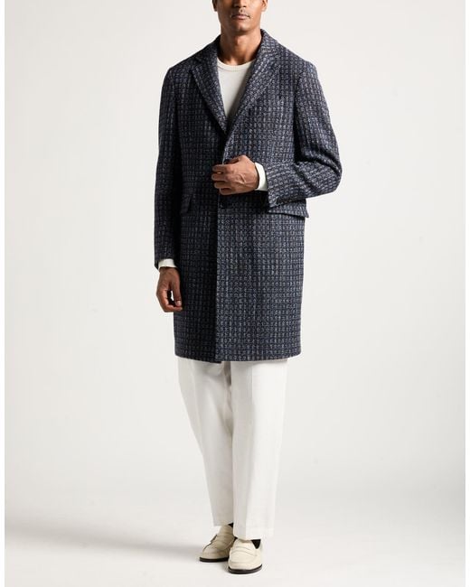 Etro Gray Coat Merino Wool for men
