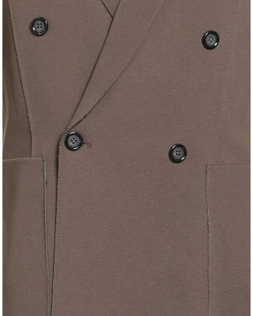 Paolo Pecora Brown Blazer Viscose, Polyamide, Elastane for men