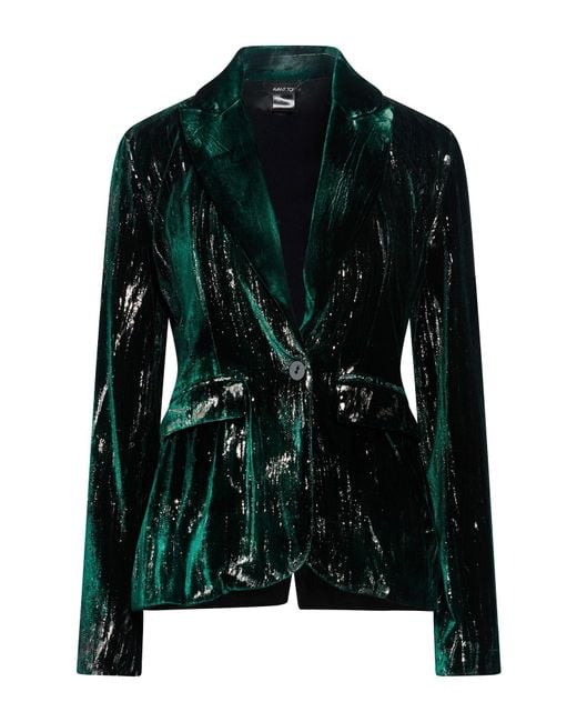 Avant Toi Green Blazer Viscose, Silk, Elastane