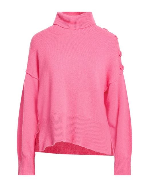 Maison Anje Pink Turtleneck Wool, Cashmere