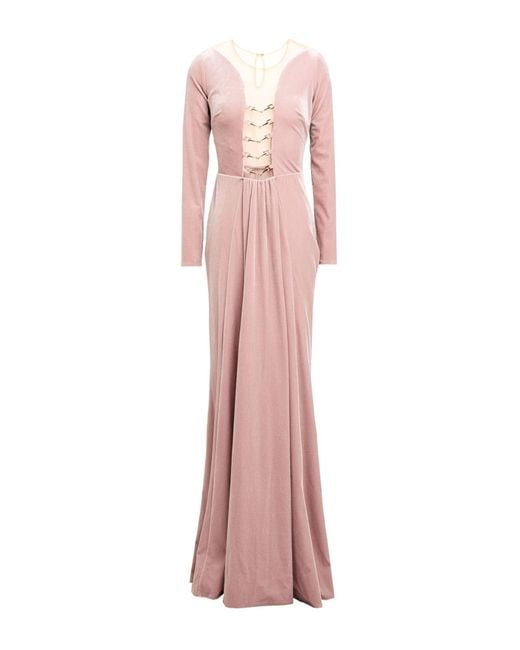 Elisabetta Franchi Maxi Dress in Pink | Lyst