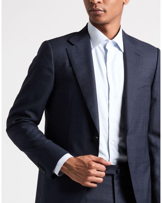 Caruso Blue Midnight Suit Wool for men