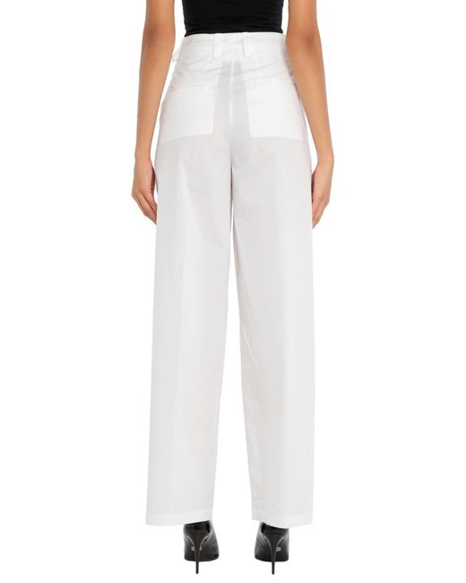 Jucca White Pants Acetate, Linen